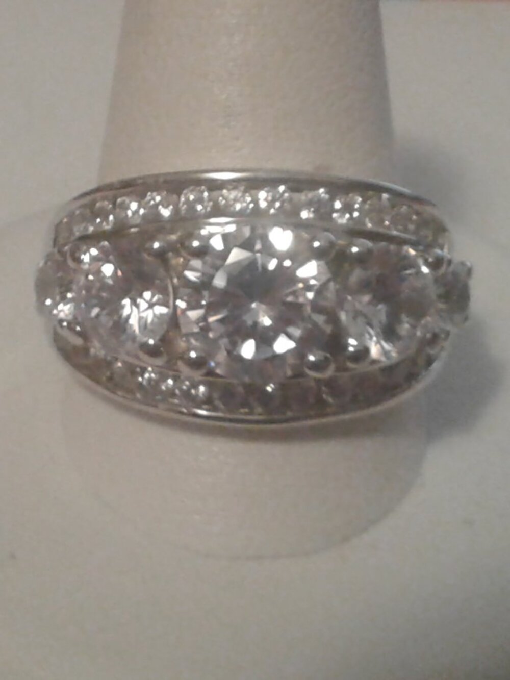 Bella Luce Rhodium Plated Ring 8.48ctw. Size 10